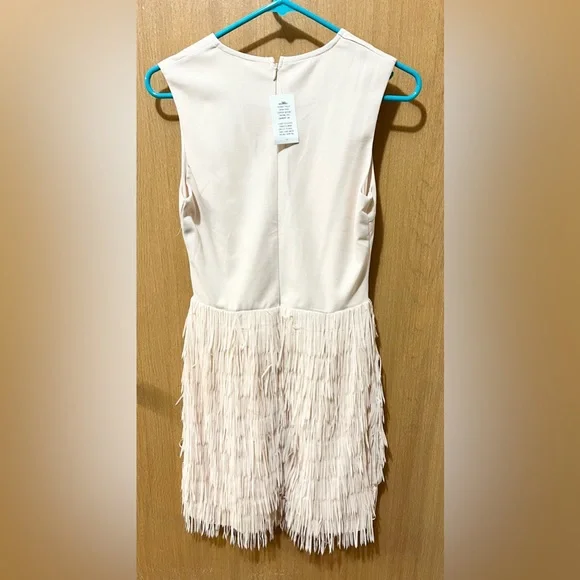 Misguided fringe dress. Nude size 6 US. New with tags. - Picture 3 of 7